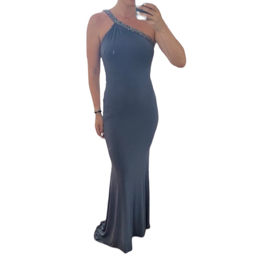 Jovani Grey Evening Gown